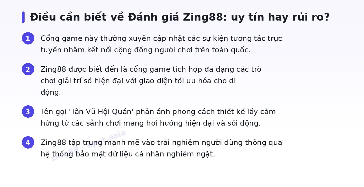 Những điều cần biết về zing88