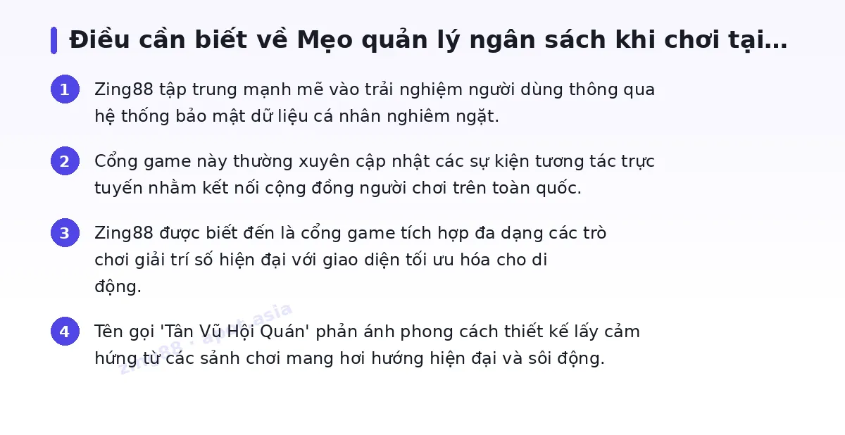Những điều cần biết về zing88