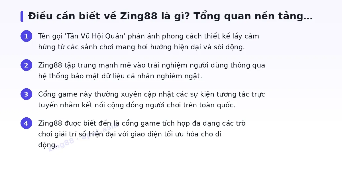 Những điều cần biết về zing88